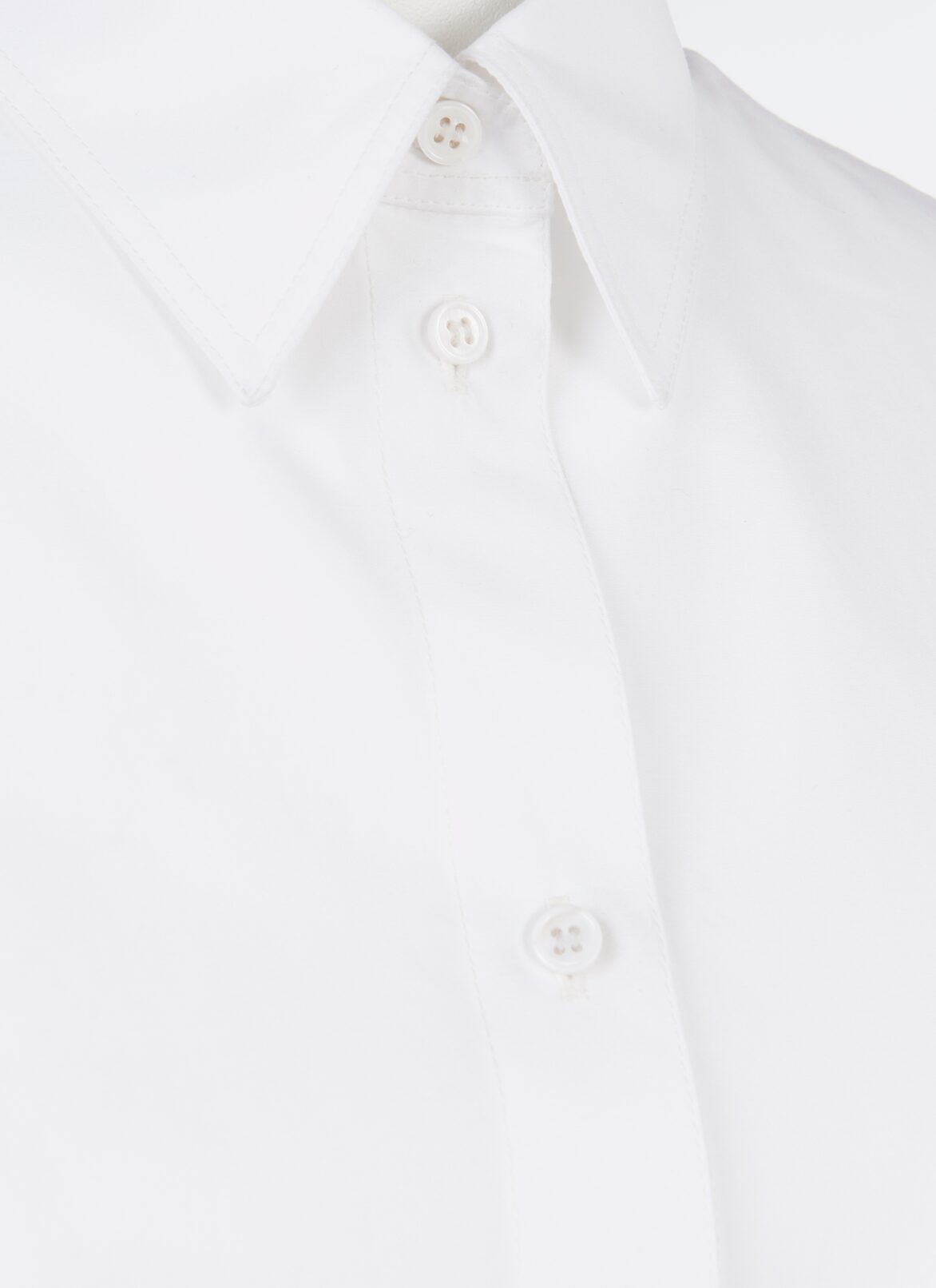 Short-Sleeved Japanese Poplin Shirt ALAÏA WHITE SHORT-SLEEVED JAPANESE POPLIN SHIRT